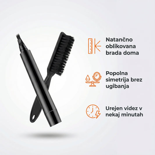 Allverto pero in krtača za brado Beard Filler