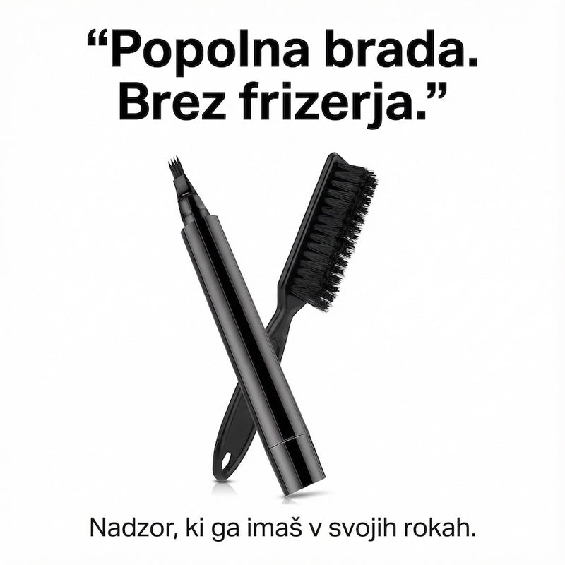 Allverto pero in krtača za brado Beard Filler