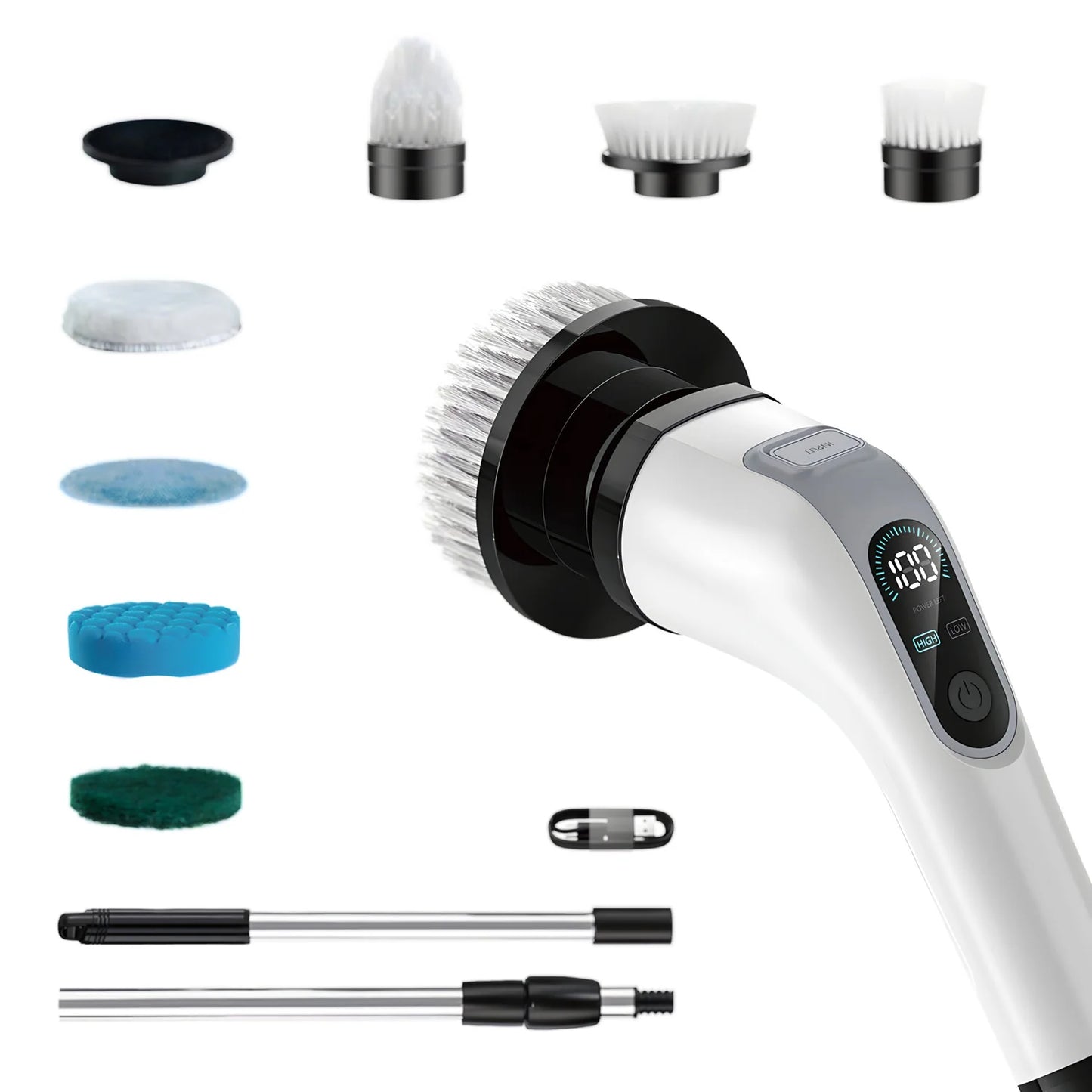 Telescopic Electric Cleaning Brush CleanPal™