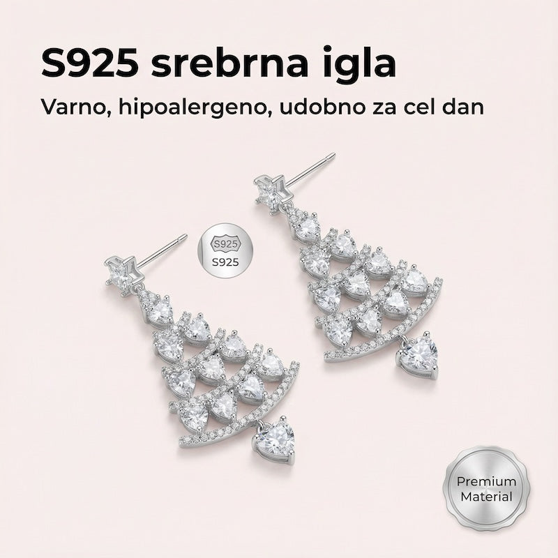 Elegantni praznični uhančki